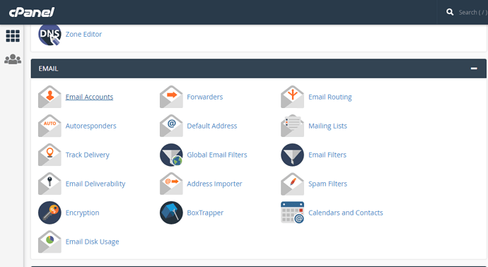 cPanel email system