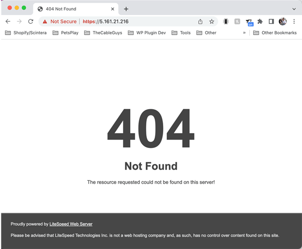 404 Error on 2nd IP