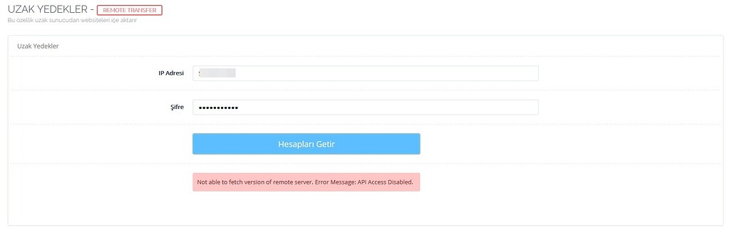 Error Message: API Access Disabled. - General Discussion - CyberPanel ...