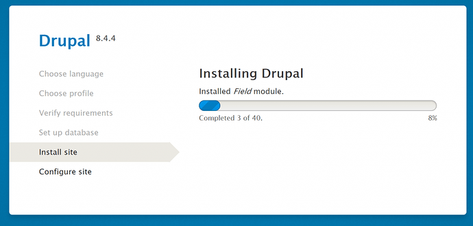 installing drupal