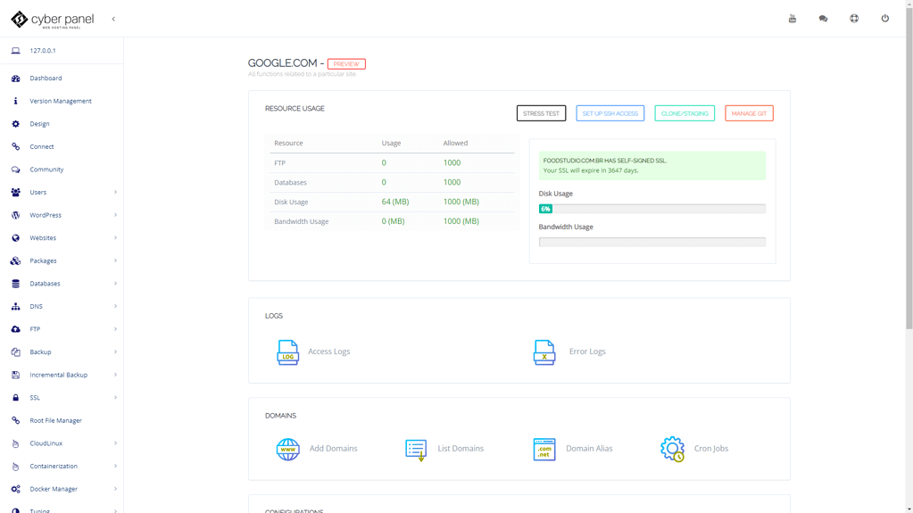 CloudFlare Dashboard inspired theme  Interface CyberPanel Community