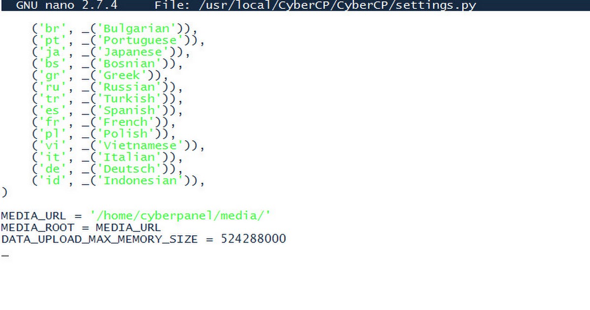 I want maximum upload file size is 1GB, but cannot upload files larger
