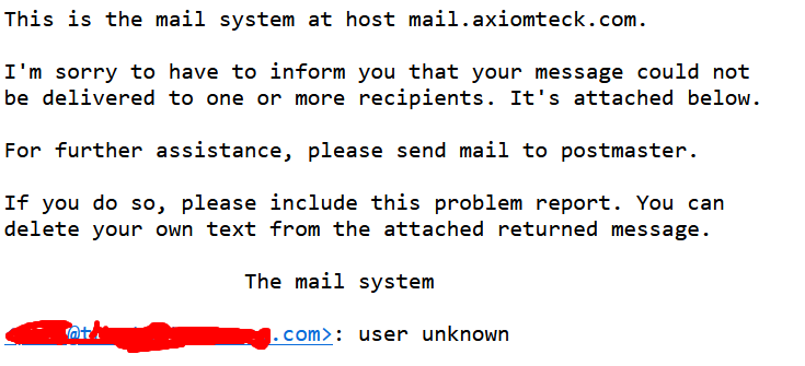 sending email error2